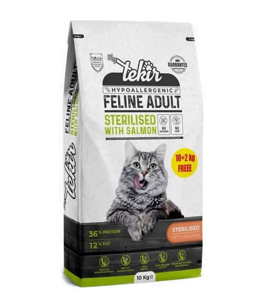 Tekir Hypo Allergenic Sterilised Adult Kedi Maması 12 kg